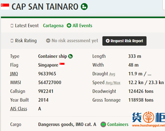 “CAP SAN TAINARO”被查获1吨多毒品，15人被捕、船期延误-货掌柜www.huozhanggui.net